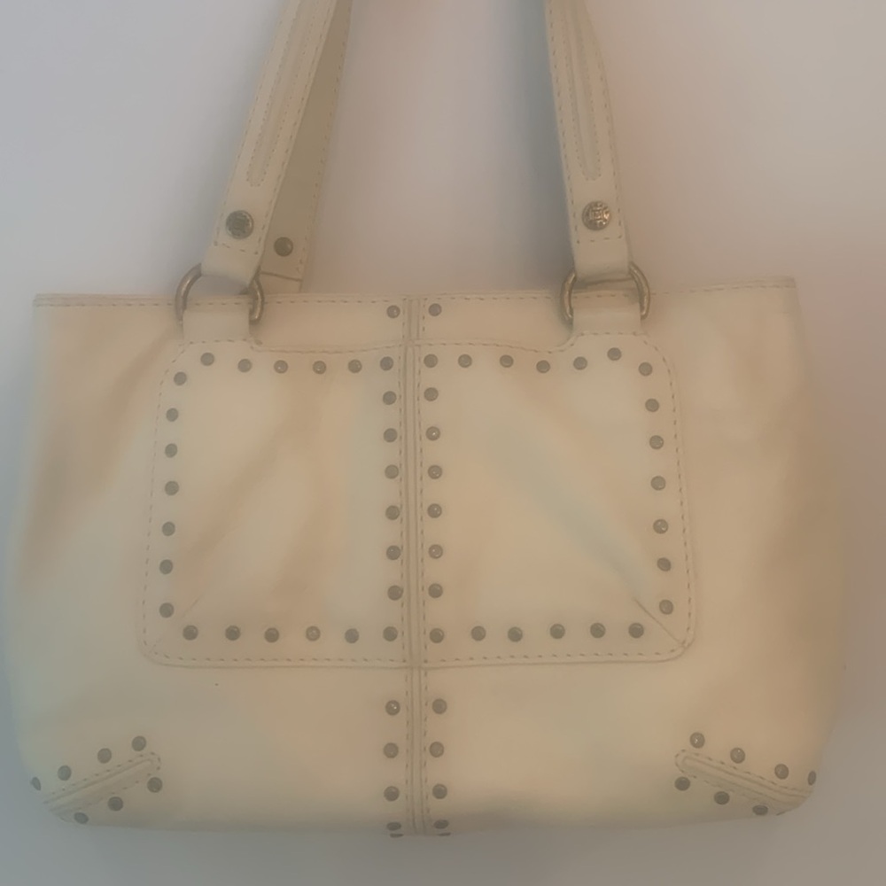 Michael Michael Kors cream genuine leather bag
